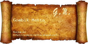 Gombik Metta névjegykártya
