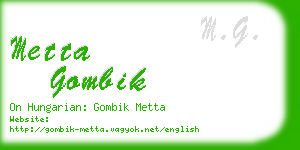 metta gombik business card